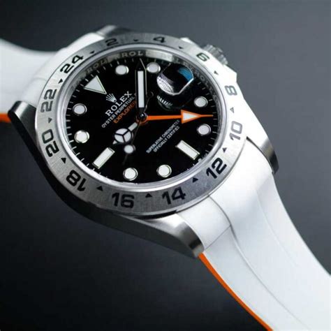 rolex explorer ii rubber strap